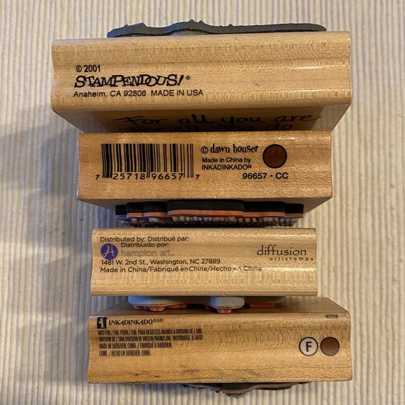 Lot of Sentiments and Sayings Wood Mounted Stamps - Picture 3 of 5